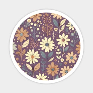 Purple Floral Magnet